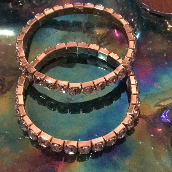 🌹NWOT Fabulous Bundle Lot 2 Rhinestone Bracelets - Picture 3 of 5